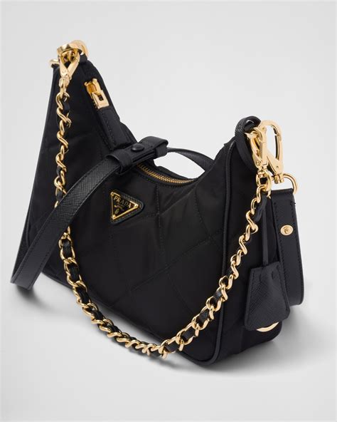 mini prada bag with chain|Prada nylon mini bag price.